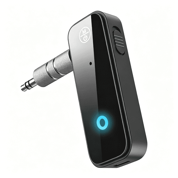 GJX Aux Bluetooth 5.4 Adapter for Car, 2 in 1 Bluetooth Receiver Transmitter, Suitable for Cars, TV, Speakers, Stereo Systems and Headphones