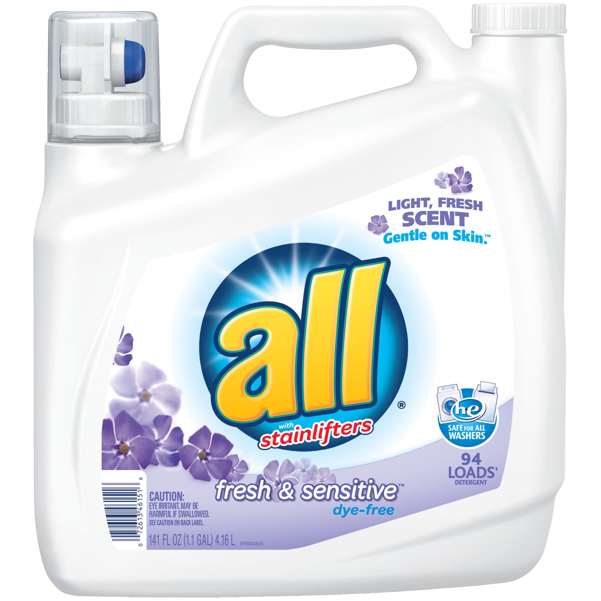 All Liquid Laundry Detergent Fresh And Sensitive 141 Ounce 94 Loads
