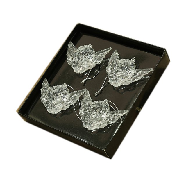 Adornos Para El Árbol De Navidad, Creativos, Transparentes, Con Forma De Copo De Nieve, Ángel Y Estrella Polar, Juego De Adornos Para Colgar, Decoración Para El Día De Navidad, Adornos Para Colgar E