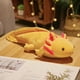 thumbnail image 3 of Peluche de tritón colorido kawaii de 45 a 80 cm, lindo axolotl, salamandra, peluche peludo, pez apacible, cojín de almohada largo, regalo para niños, 3 of 5