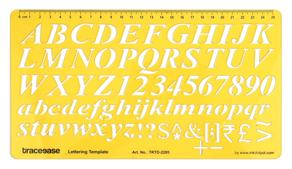 Traceease Alphabet Lettering Template,Upper & Lower Case Drafting Tools
