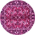 thumbnail image 1 of Ahgly Company Indoor Round Persian Pink Traditional Area Rugs, 4' Round, 1 of 4