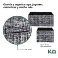 thumbnail image 3 of Cómoda Cajonera con 5 Cajones de Tela Estructura de Acero y Tablero de Madera 100x30x54 cm gris, 3 of 8