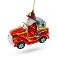 thumbnail image 2 of Santa Firefighter Glass Christmas Ornament, 2 of 5