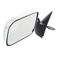 thumbnail image 4 of For Dodge Ram 1500/2500/3500 1994 1995 1996 1997 Door Mirror Driver Side | Non-Heated | Power Glass | Chrome | Manual Folding | Replacement For CH1320132 | 55076613, 4 of 7