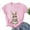 Pink, variant on HOMBOM White Womens Easter Shirts 2024 Short Sleeve T-shirts Easter Rabbit Print Crew Neck Y2k Tops Summer L