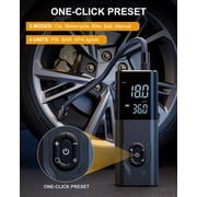 REHOTTOP 180PSI Tire Inflator, 6X Faster Portable Air Compressor for Car, 12V DC Tire Pump with Auto Shutoff for Car, Motorcycle, Bike and Ball