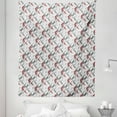 thumbnail image 1 of Geometric Tapestry, Complex Grid Pattern with Modern Design Squares and Chevron Details, Fabric Wall Hanging Decor for Bedroom Living Room Dorm, 5 Sizes, Charcoal Grey White Red, by Ambesonne, 1 of 1