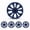 14 inch- Black & Blue Lacquer, variant on 4 Pack Universal 15 inch Hubcaps for Nissan Sentra, Toyota Corolla Steel Wheel Rims Cover, Snap-On Silver Lacquer