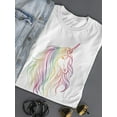 thumbnail image 3 of Unicorn With Rainbow Colors T-Shirt Women -Image by Shutterstock, Female Medium, 3 of 4