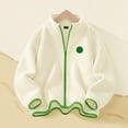 thumbnail image 5 of Zshosam Kids Fleece Jacket Boys Girls Fleece Jacket Full-Zip Fuzzy Fleece Sweatshirt Kids Toddler Windproof Coat Ultra Soft Winter Coat Size 14T 15T,(Beige 14-15 Years), 5 of 7