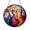 Acrylic 3.5 Inch, variant on Flamenco Dance Stained Glass Style Suncatcher Window Hanging, Decorative Glass Art Panel with Colorful Dancers and Flowing Dresses, Round Window Sun Catcher Ornament Gift Idea