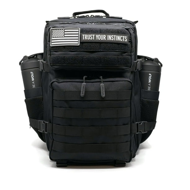 Wolfpak Backpacks 35L Backpack Alpha Black w/Cup Holders Walmart