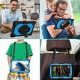 thumbnail image 6 of Allytech Galaxy Tab A8 2022 Case for SM-X200/SM-X205/SM-X207, Hard PC + Soft Silicone Children Friendly Adjustable Hand Strap/Shoulder Strap Rugged Case for Samsung SM-X200 10.5" 2022, Black Blue, 6 of 6