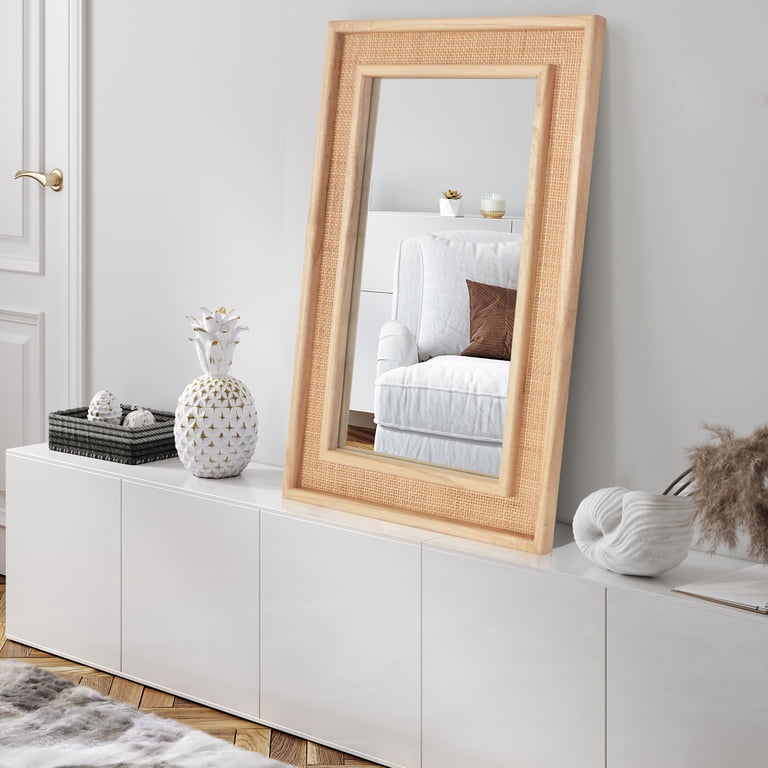 Free Shipping! Americanflat 23x34 Modern Wall Mirror with Sycamore