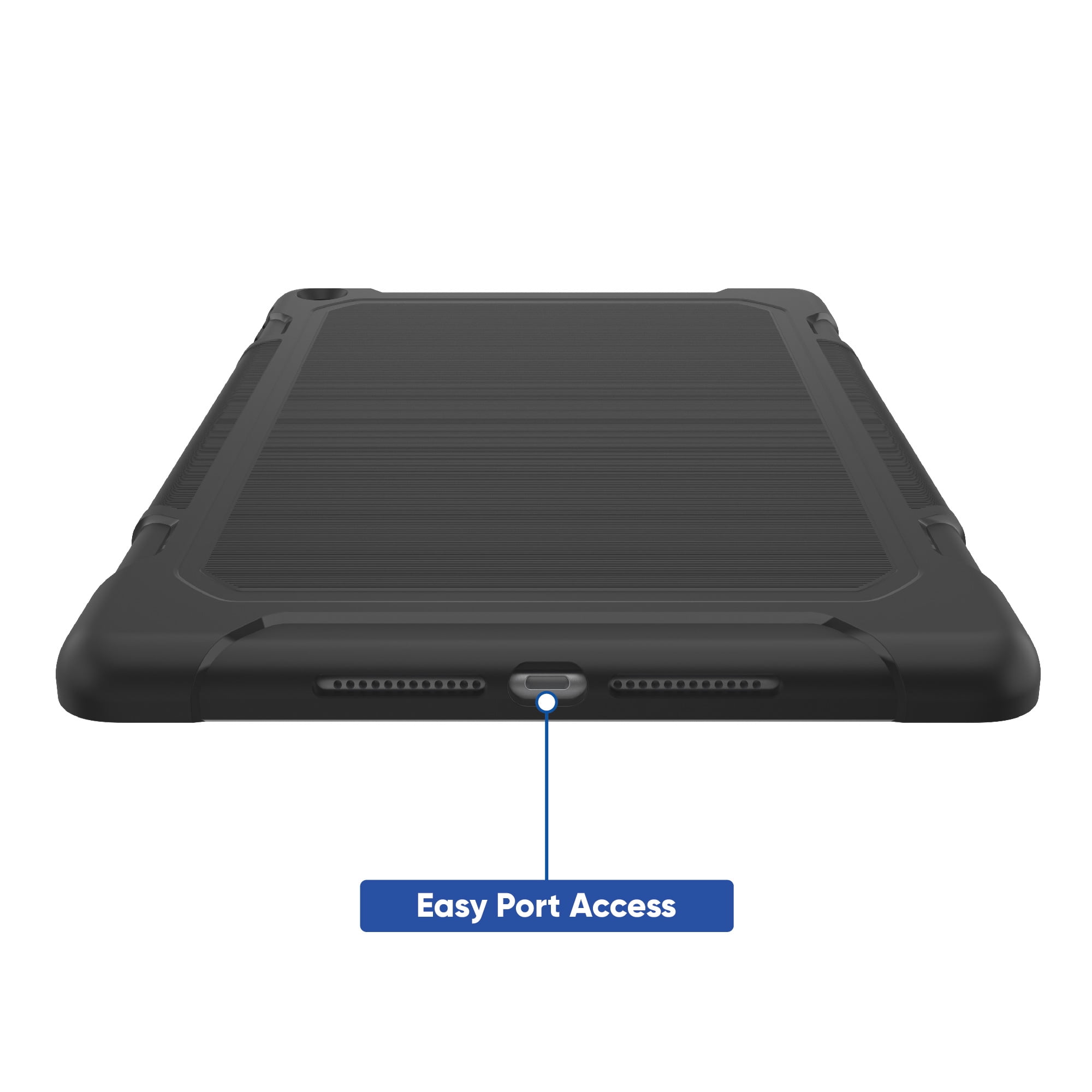 onn. Slim Rugged Gel Case for iPad 10.2" (7th/8th/9th Gen) 10.2" - Black