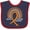 Navy and Red, variant on Inktastic Multiple Sclerosis Awareness Orange Ribbon Rainbow Boys or Girls Baby Bib
