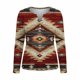thumbnail image 2 of TaTaai Retro Printed T-Shirt Soft Loose Women's Fashion Casual Western Print Round Neck Long Sleeve Button Detail Spring Daily Versatile Top Gift, 2 of 5