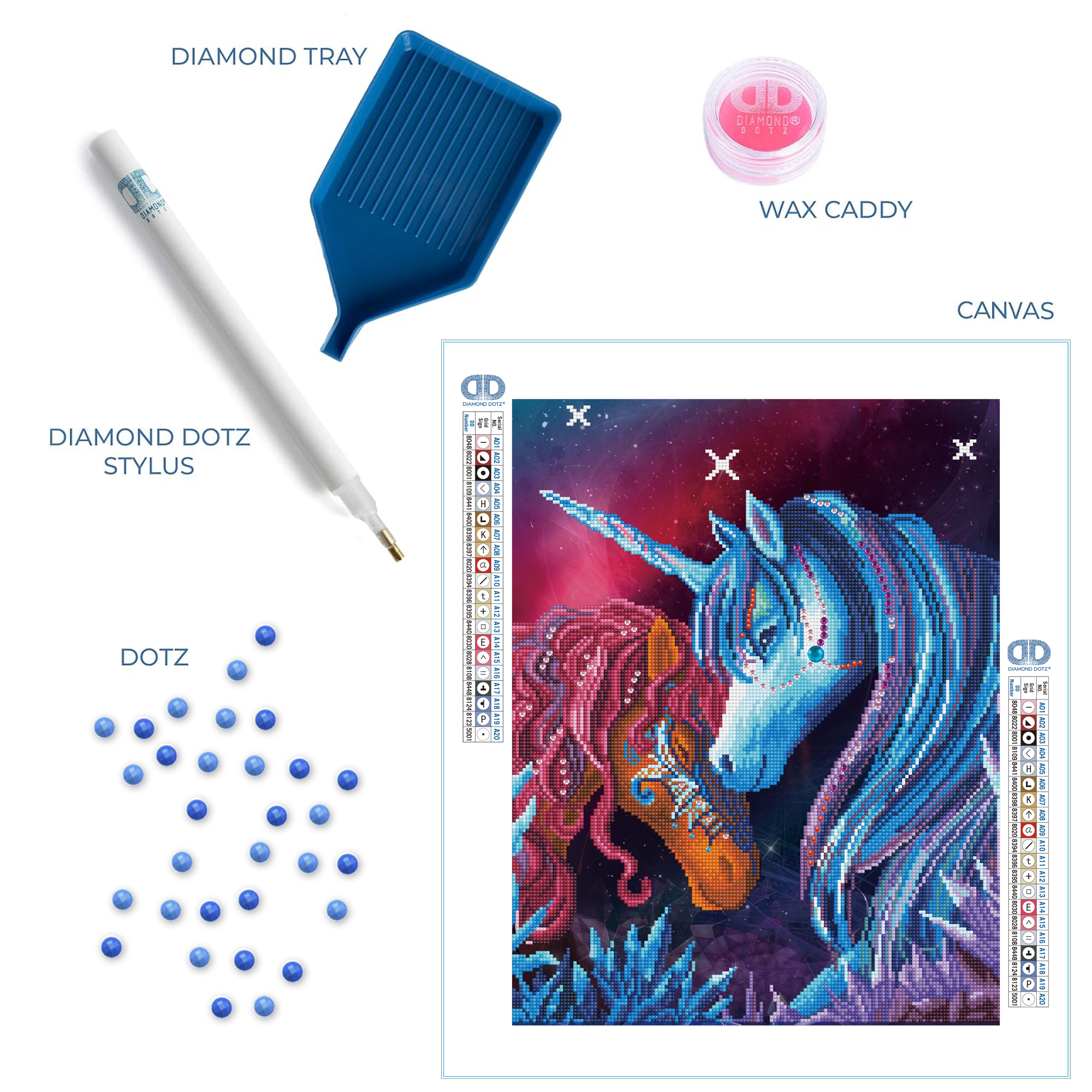 Diamond Dotz Crystal Garden Unicorn Diamond Painting Kits for Adults - Diamond Art Kits a Relaxing Creative Craft Kit with Dotz Gems 16"x20"