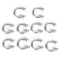thumbnail image 2 of SmartBy 10 Pcs Stainless Steel Horseshoe Bar Lip Nose Septum Ear Ring Stud Body Piercing, 2 of 7