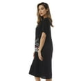 thumbnail image 2 of Just Love Short Sleeve Nightgown Sleep Dress for Women (Black - Blessed Mamma, 1X), 2 of 3