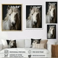 thumbnail image 4 of Designart "Subdued Tones White Horse" Animals Floater Framed Wall Decor, 4 of 7