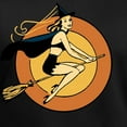 thumbnail image 3 of CafePress - Retro Witch T Shirt - Women's V-Neck Dark T-Shirt, 3 of 4