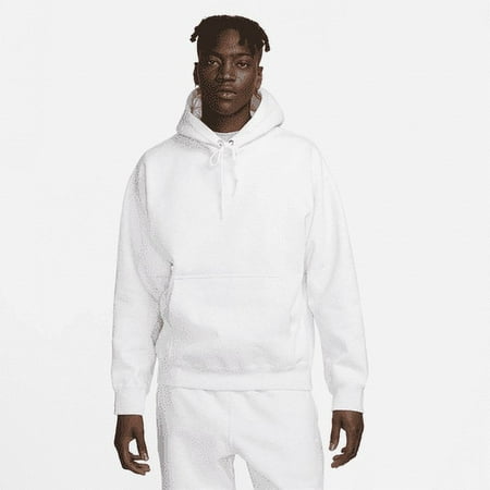 Nike Solo Swoosh Men's Fleece Pullover Hoodie Color: Birch Heather/White Size: M