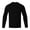 Black, variant on Dursoulink Long Sleeve Round Neck Shirt for Men, Quick Dry Breathable Polyester, Raglan Sleeve, Flat Stitching, Unlabeled Collar, for Sports and Outdoor Activities
