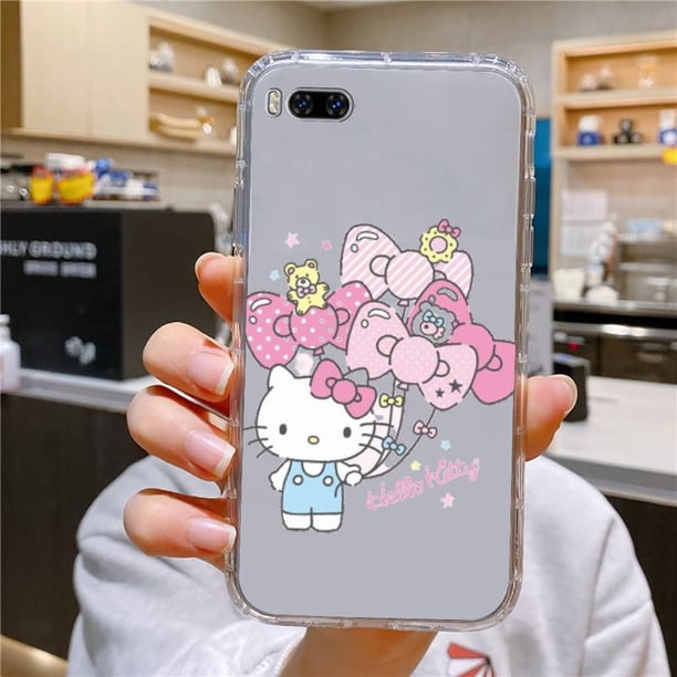 Funda de teléfono de dibujos animados h-hello Kitty Cat para Huawei Mate P10 P20 P30 P40 P50 Smart Z Honor 50 60 70 Pro Lite, funda transparente Fivean LED