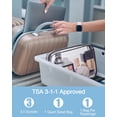 thumbnail image 2 of Clear Toiletry Bag, 12 Pack Travel Bag Carry on Travel Accessories Bag Airport Airline Bags Water Repellent Makeup Cosmetic Bag for Women, 2 of 8