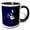 Black/White, variant on 3drose, Kiteboarder Turning the World Upside Down White Vector, 15oz Mug