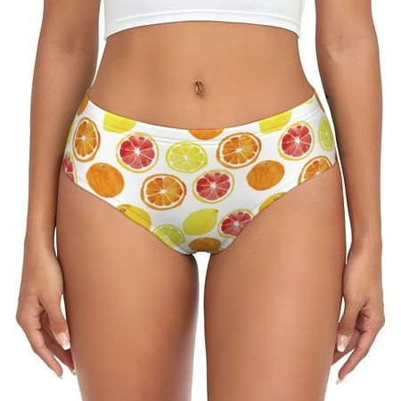 Womens Underwear  lemon orange No Show Seamless Underwear  Soft Comfy Stretch Panties  Hipster Ladies Panties Bikini Underwear Briefs