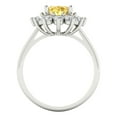 thumbnail image 4 of 2.72 ct Oval Cut Natural Citrine with Simulated Diamond Halo Accents 18K White Gold Womens Engagement Ring, 4 of 5