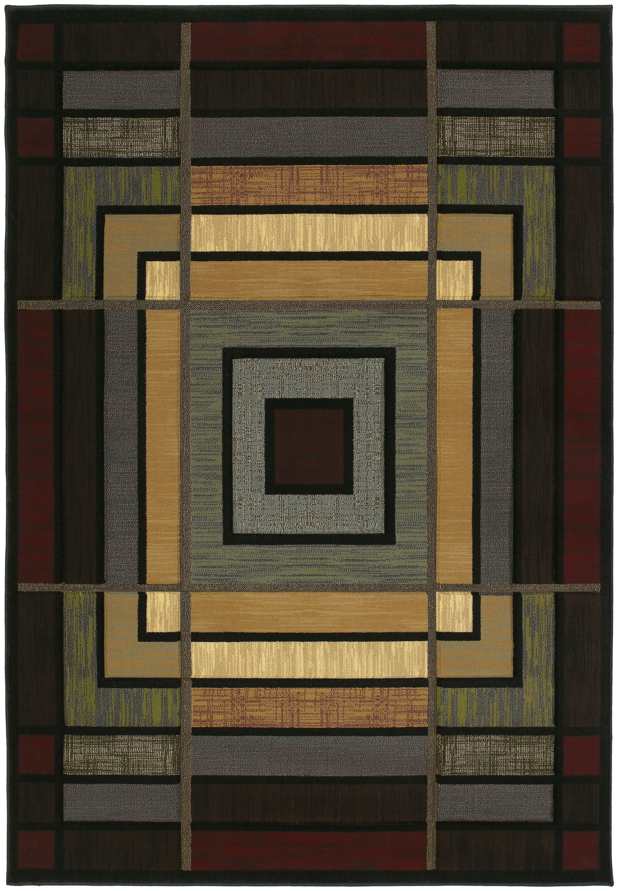 United Weavers Charlize Primrose Geometric Smoke Blue Woven Polypropylene Area Rug or Runner