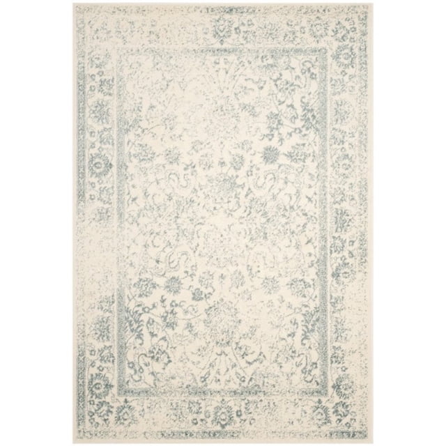 Safavieh Adirondack Collection ADR109S Ivory and Slate Oriental Vintage Square Area Rug (6' Square)