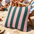 thumbnail image 4 of CaiYueKe Outdoor Waterproof Pillow Cover, 18 x 18 inch Striped Pattern Decorative Cushion Case, Patio Garden Balcony Sofa Chair Throw Pillowcase, Weather Resistant Home Decor, 4 of 7