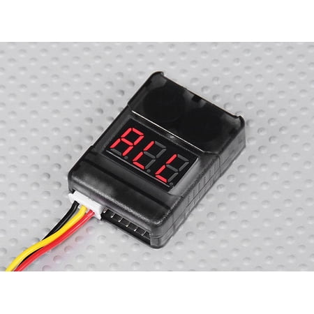 HobbyFlip LiPo Battery Low Voltage Alarm Buzzer Tester Checker 1S-8S Compatible with WLtoys V939