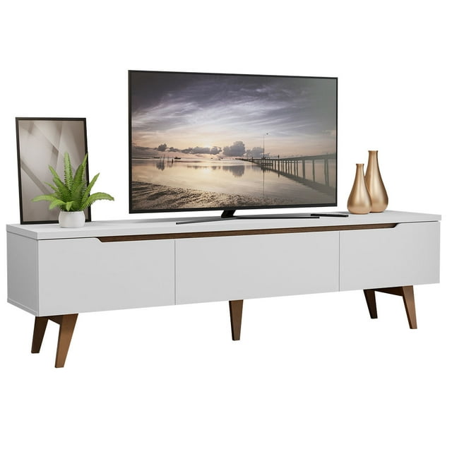 Mueble para Tv hasta 75 Pulgadas Madesa Reims 2 Puertas 1 Cajón - Blanco