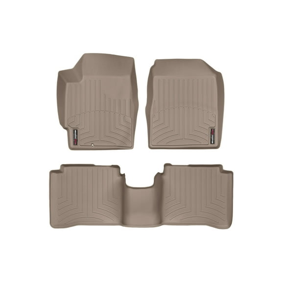 WeatherTech Custom Fit FloorLiners compatible with 2002-2006 Nissan Altima - 1st & 2nd Row, Tan