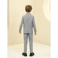 thumbnail image 2 of Wehilion Boys' Suits Slim Fit with Adjustable Waist, Boys Formal Suit Set Colorful Suit, Boys Tuxedo Suit 5PCS, 2 of 5