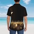 thumbnail image 3 of Lsque Gold Glittering Stars pattern Hawaiian Shirt for Men, Unisex Summer Beach Casual Short Sleeve Button Down Shirts-Medium, 3 of 9