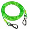 thumbnail image 1 of Cable de amarre para perro verde de 10 pies, resistente con gancho giratorio y resorte de choque, 500 libras de tracción para mascotas pequeñas a medianas, 1 of 7