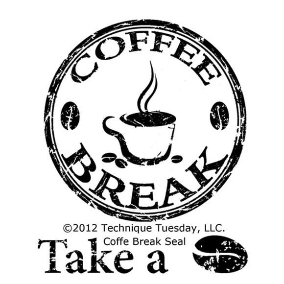 Technique Tuesday Clear Stamps 2"X2.5"-Coffee Break Seal