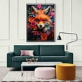 thumbnail image 2 of 5D Diamond Art Painting Kits Fox Flower, DIY Paint with Diamond Art Animal Plants Round Full Drill Crystal Diamond Embroidery Paintings Arts Craft for Home Office Wall Decor, 2 of 7