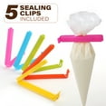 thumbnail image 3 of LotFancy Piping Bags, 500 Pcs 10" Disposable Pastry Bags & 5 Clips, Icing Bags for Cake Cookie Decor, 3 of 7