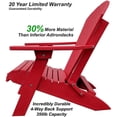 thumbnail image 4 of DuraWeather Poly® Classic King Size Folding Adirondack Chair, 4 of 5