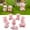 Pink, variant on Clearance Desktop Ornament under $5,Miniature Pig Figurines 8 Pcs Cute Toy Figures Cake Toppers For Fairy Garden Decor Christmas Desk Decoration