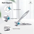 thumbnail image 3 of Set de manicura Kit de pedicura Juego de cortaúñas para mujer 32 en 1 Herramientas profesionales para el cuidado del cuidado Kit de uñas que incluye cuidado de uñas faciales y de los pies con estuche, 3 of 5