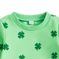thumbnail image 6 of Leey-World Newborn Baby Girl Boy St Patricks Day Outfit Four Leaf Clover Romper Long Sleeve Bodysuit Jumpsuit 0-18M|Light Green,6-12 Months, 6 of 9